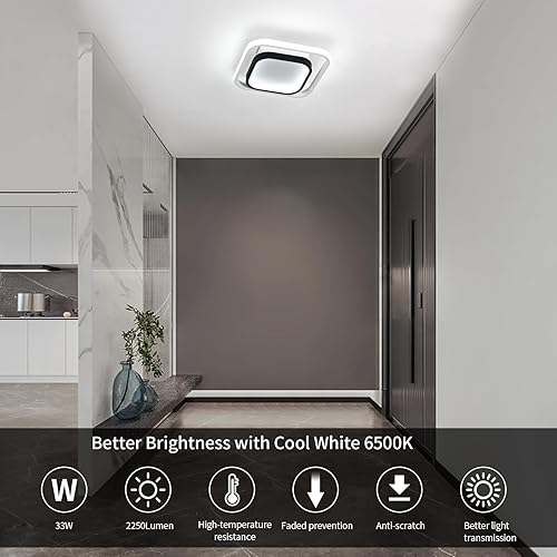 Miniatura 3 de AUA Moderna lámpara LED de techo, 21 W, montaje empotrado redondo para pasillo, 9 pulgadas, 3000 K, cerca de techo, para cocina, pasillo, balcón,