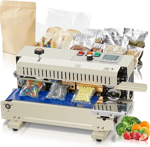 Máquina selladora térmica comercial, Banda de bolsa continua de sellador térmico, Sellador automático de banda horizontal, Máquina de sellado