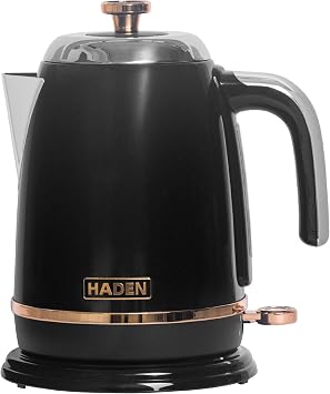 Haden Kettle Salcombe 1.7L Fast Boil Stainless Steel Auto Black & Copper