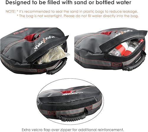 Miniatura 2 de MaxxMMA Ancla de bolsa pesada de doble extremo (sin relleno) Herramienta de entrenamiento de núcleo Bolsa de peso multifuncional 3 en 1 - Boxeo de