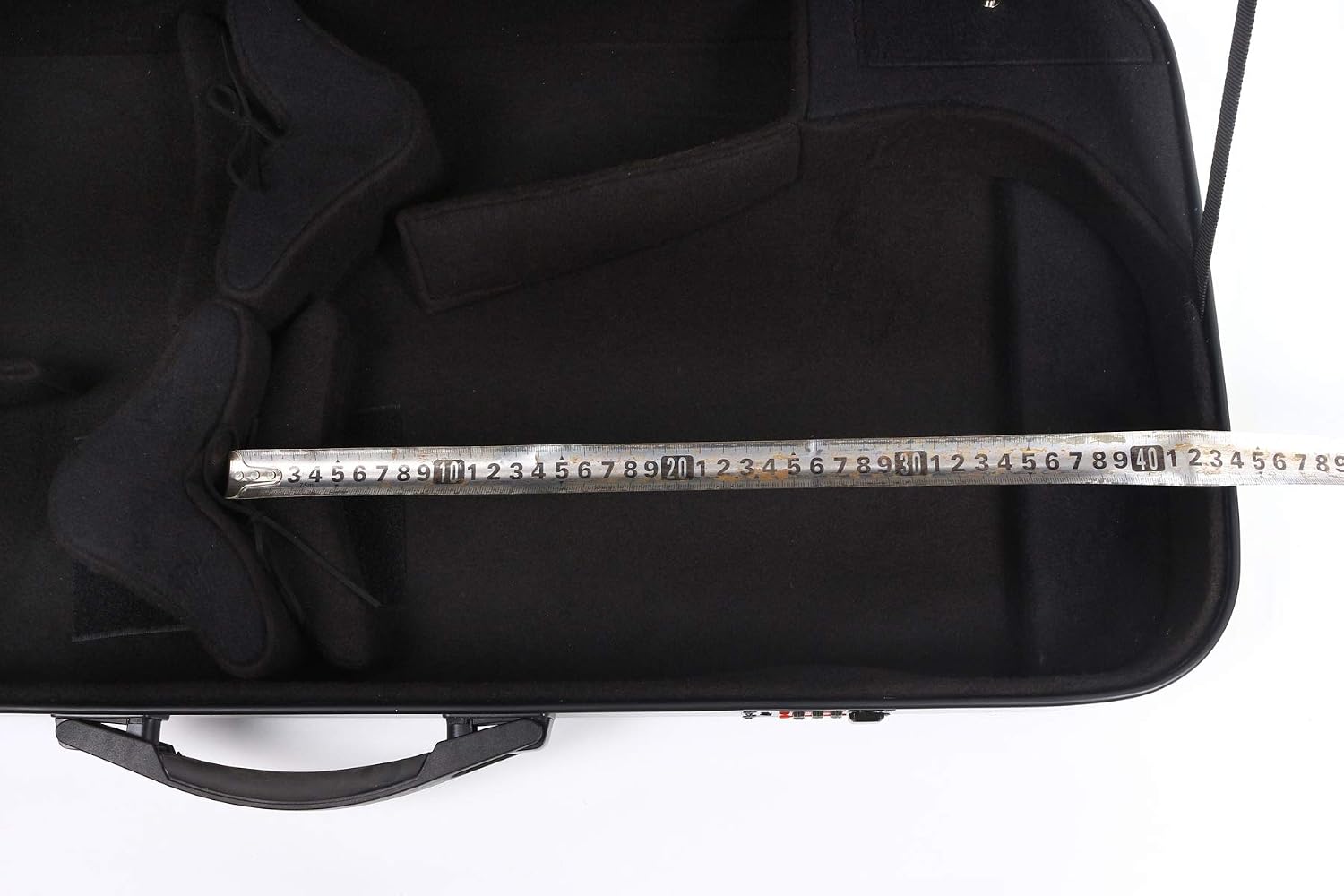 yinfente Double Violin Case For Violin Viola Case Mixed Carbon Fiber 4/4 Full Size Black/White (Black)