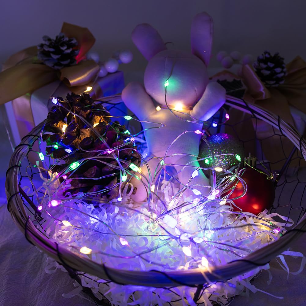 Mehrfarbige Lichterkette, 1200 LEDs, extra lang, Stecker, 1200 LEDs, 8 Modi für Hochzeit, Innen- und Außenbereich, Weihnachtsbaum, Terrasse, Veranda, Gartendekoration