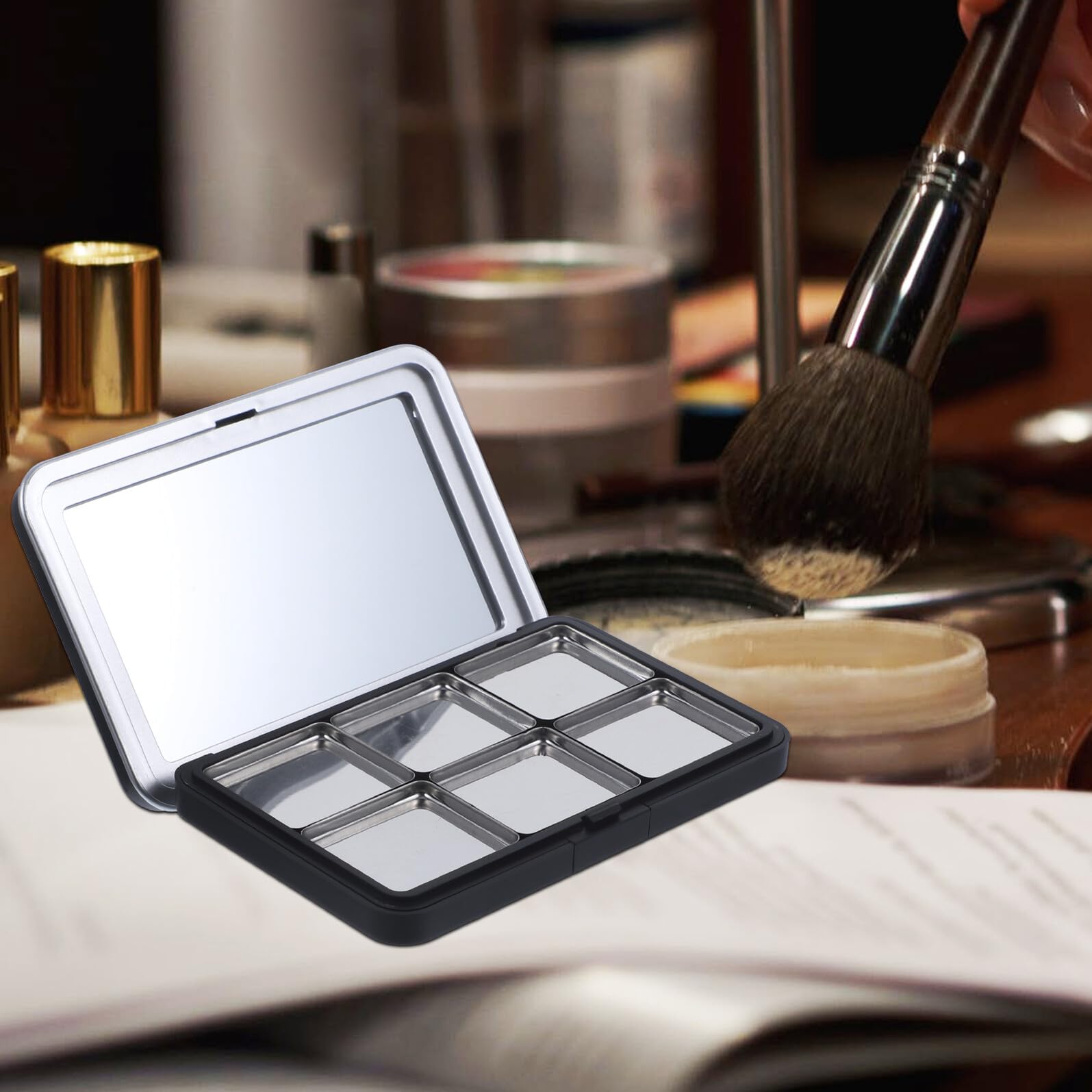 Palette Occhi Vuota Magnetica Opaca 2 Set per Make-up Fai-da-te | Contenitore Refillabile, Leggero per Viaggio e Display, Capacità Ampia, per Moglie e Fidanzata