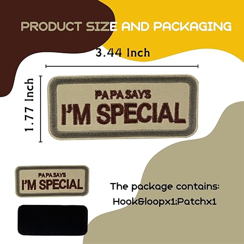 Miniatura 9 de Parche para perros original táctico militar mascota negro papá dice que soy especial