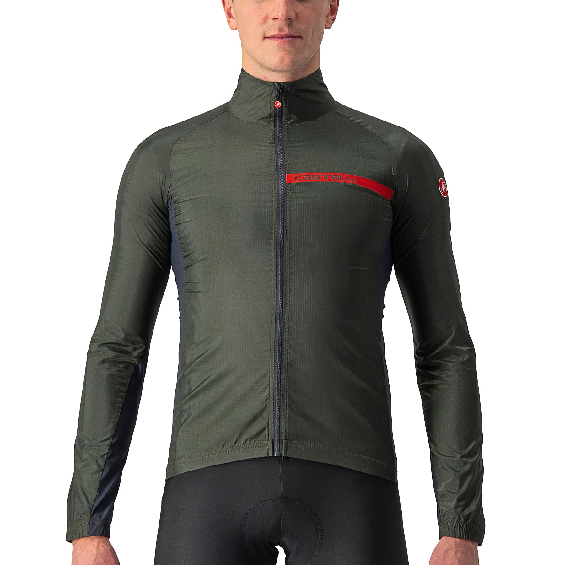 Castelli 4521511 SQUADRA STRETCH JACKET Giacca Uomo MILITARY GREEN/DARK GRAY XS
