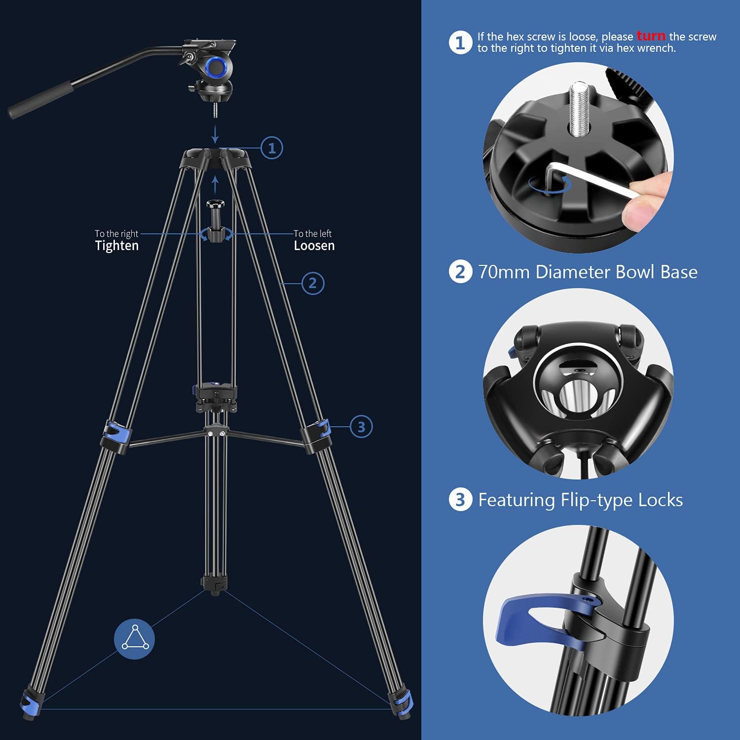 Crazy Deals Neewer Professional Heavy Duty Video Tripod, 76-inch Aluminium Alloy, Fluid Drag Head, Support Left/Right Bar Handle, Mid-Level Spreader, for DSLR Cameras Video Camcorders, Load up to 26.5 pounds Hottest Sales Neewer Professional Heavy Duty Video Tripod, 76-inch Aluminium Alloy, Fluid Drag Head, Support Left/Right Bar Handle, Mid-Level Spreader, for DSLR Cameras Video Camcorders, Load up to 26.5 pounds