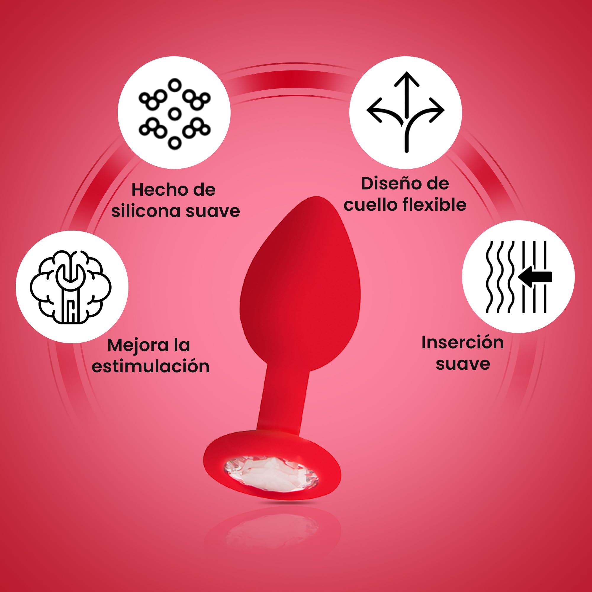 para que sirve el plug anal Ouch! Large Diamond Butt Plug Rojo Tapón Anal