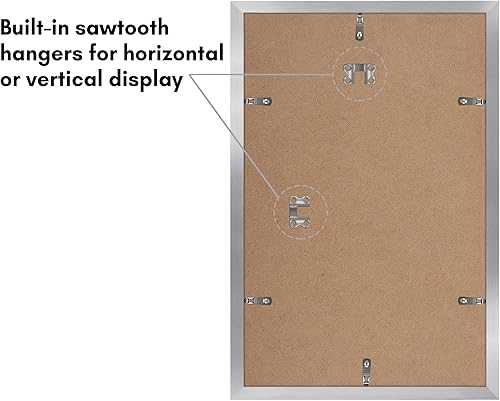 Vista 248 de Americanflat Portarretratos de 8 x 12 pulgadas con plexiglás pulido, juego de 2 portarretratos de 6 x 8 pulgadas con paspartú o para fotos de 8 x 12
