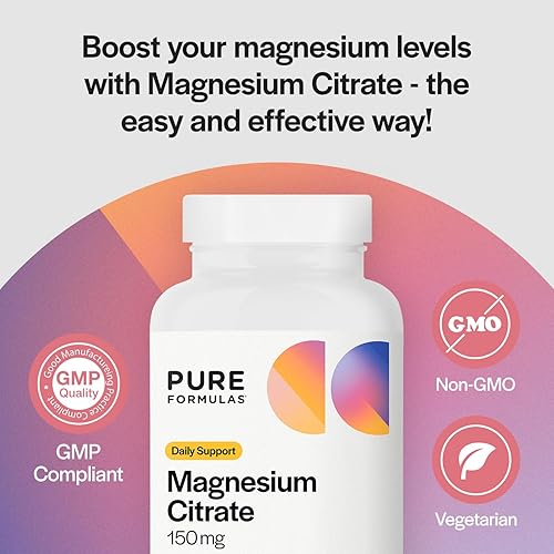 Miniatura 4 de PureFormulas Citrato de magnesio - Suplemento para dormir, salud cardíaca - Sin OMG - 90 cápsulas vegetarianas