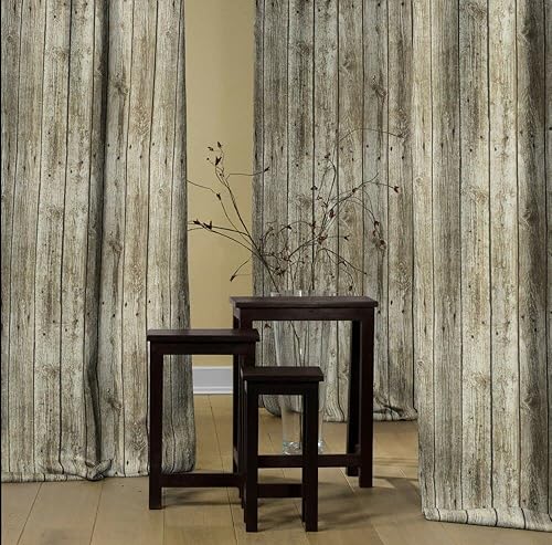 Miniatura 7 de Material de madera de la tela de tapicería de la cortina del tablón del suelo 140Cm de ancho marrón oscuro