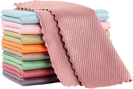 Microfiber Cleaning Cloth, 20 Pack Reusable Absorbent Streak Free Ultra Soft Kitchen Washcloths,Washable Quick Drying Dish Towels for Window,House,Car,Home,Kitchen,Dishes Cleaning