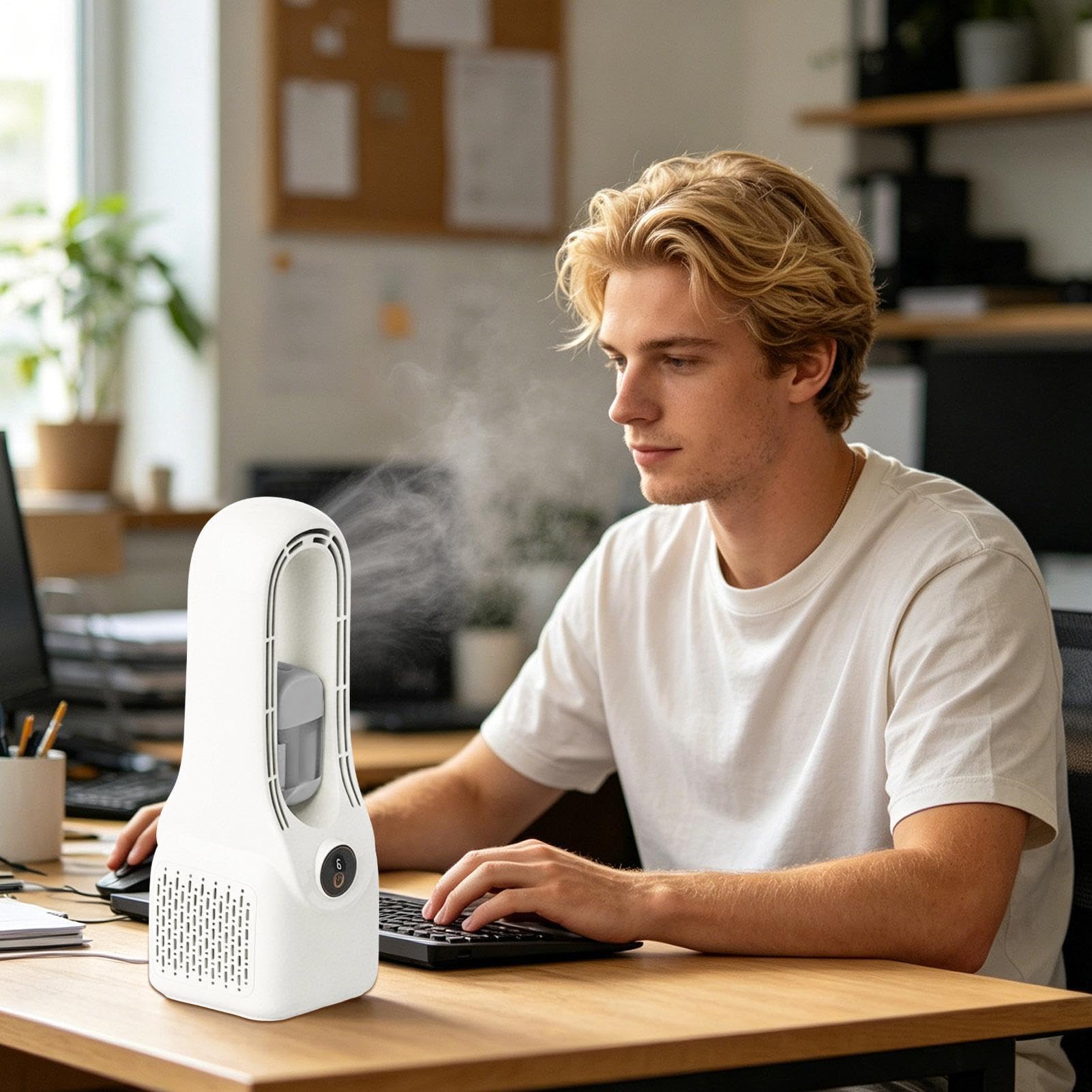 Ventilatore Da Scrivania Ricaricabile Dispositivo Di Ventilazione Senza