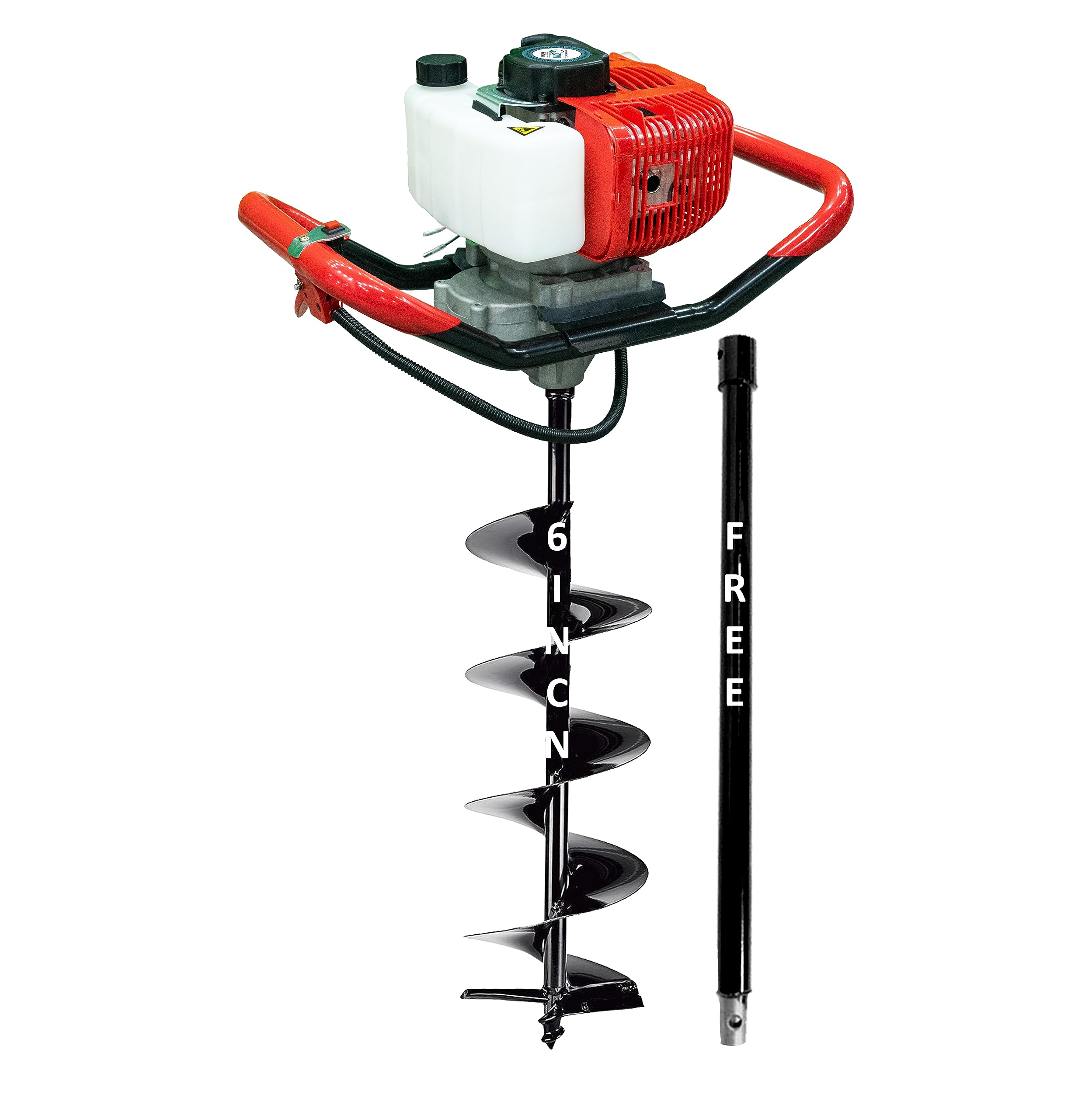 DVI 52CC Heavy Duty Earth Auger Machine with 2 Stroke Petrol Engine for Fencing, Plantation & Digging Holes | 52CC Earth Auger Can Dig Holes in Every Type of Soil (with 6" INCH BIT) discount deal