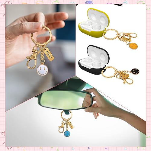 Miniatura 5 de 18 llaveros de metal con cara sonriente, llavero de cara feliz, divertido llavero motivacional para recuerdos de fiesta, recompensas escolares,