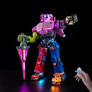 Nitemode LED Light Kit for LEGO Fortnite Mech Team Leader 77078 Compatible Upgraded Brightness Adjustable Lighting Accessory No Model