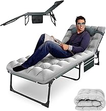 BIG RED Folding Bed, Simple Bed, Foldable Bed, Indoor/Outdoor Use, Comfortable Sleep, Nap, Outdoor, Breathable, Camping Bed, Comes with Pillow and Mat, No Assembly Required, Durable, Convenient