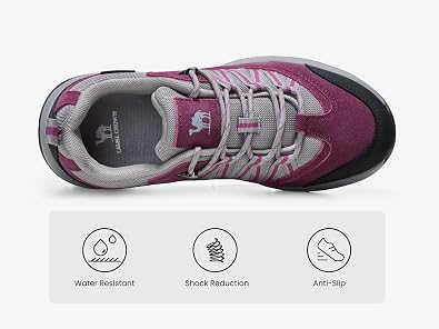 CAMEL CROWN Women's Hiking Shoes Lightweight Non-Slip Breathable Outdoor Trail Trekking Sneaker Walking Low Height