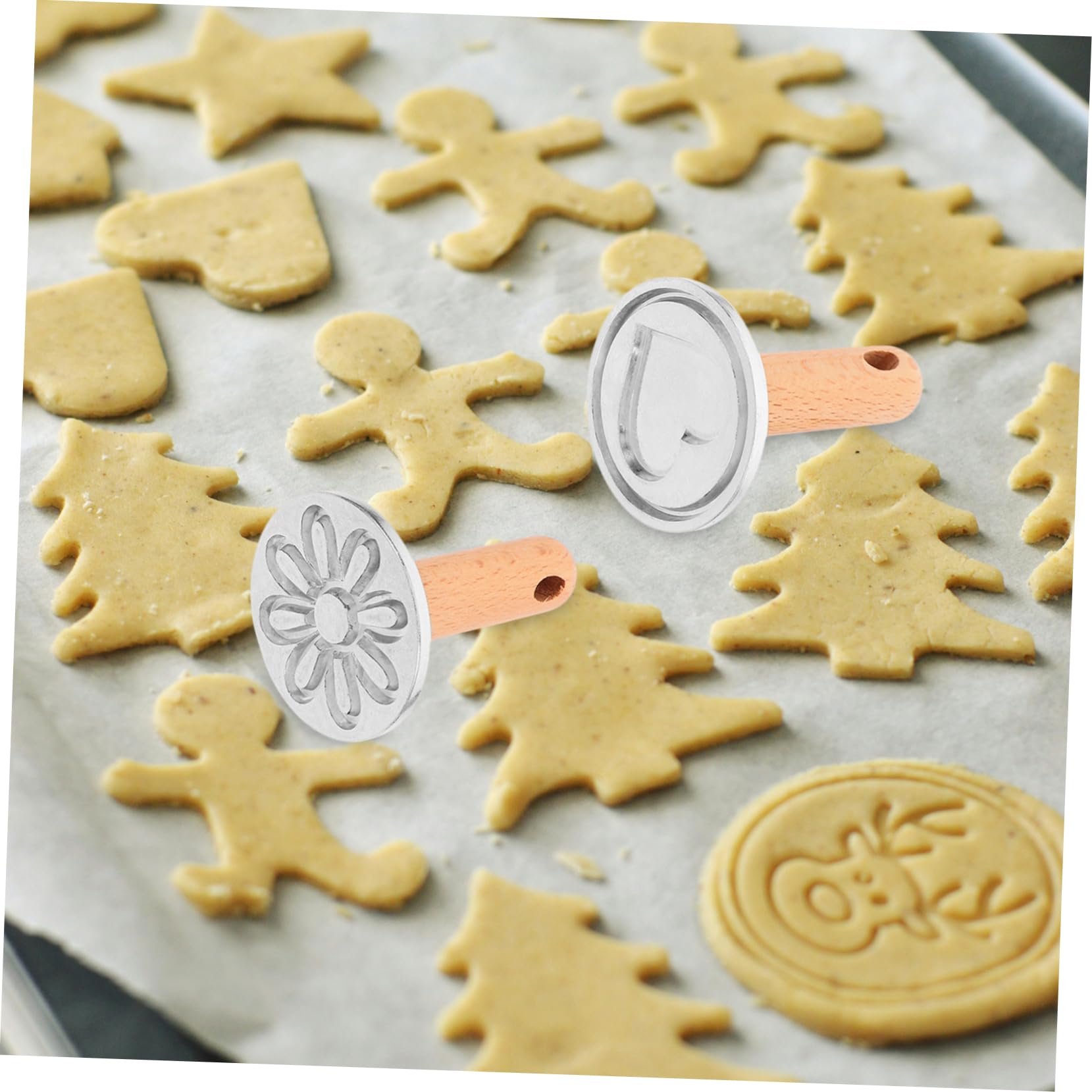Ciieeo 8 Piezas Molde De Galletas De Galletas Para Hornear Molde Para Hornear 3D Molde Onigiri Cortadores De Galletas Sellos De Galletas Para Hornear Molde De Galletas 3D Molde De