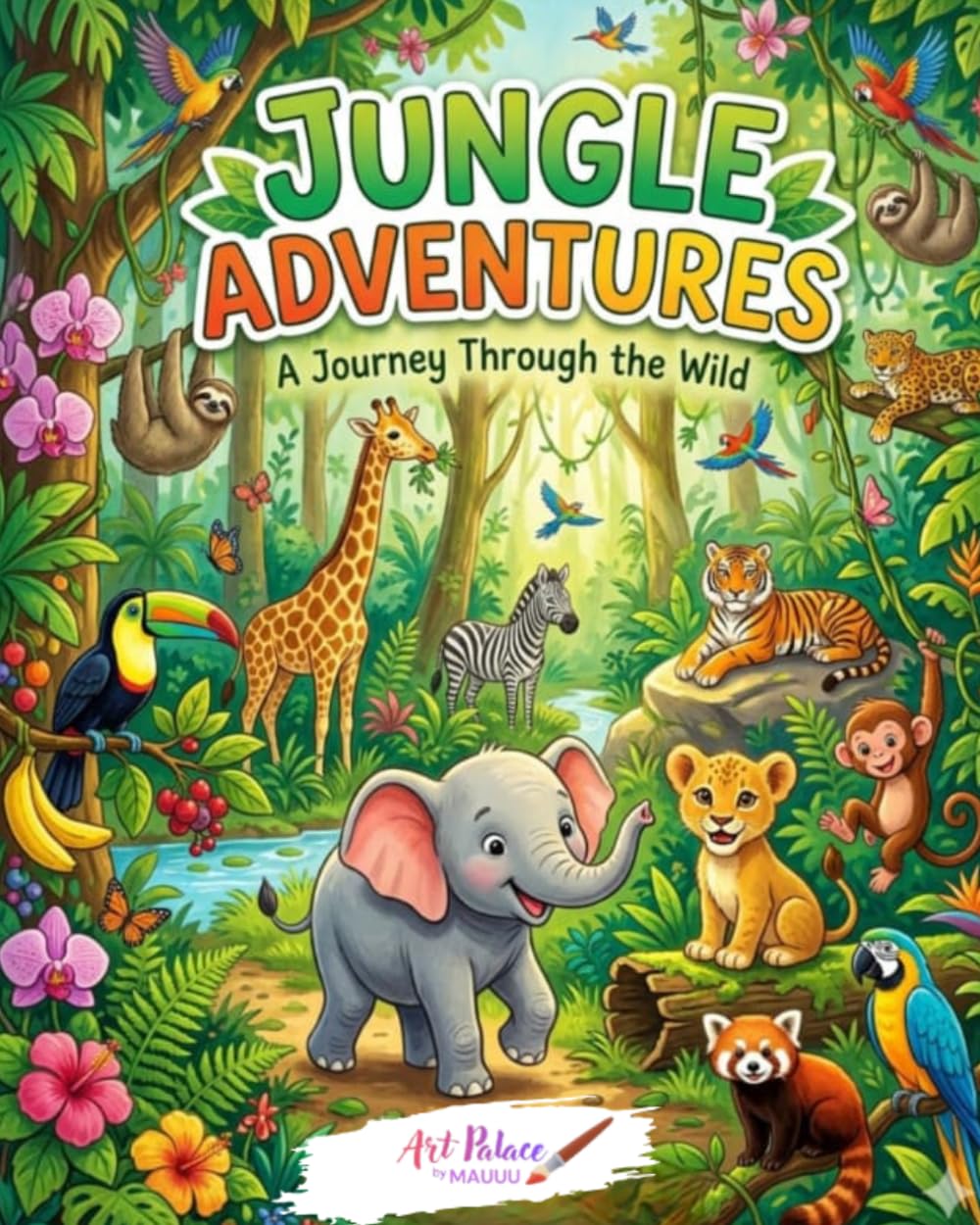 Jungle Adventures Coloring Book: A Journey Through The Wild