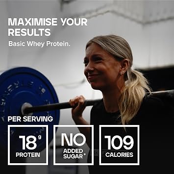 Bulk Basic Whey Protein Powder | Vanilla | 2.5 kg | 82 Servings | Up to 18g Protein per Serving | Low Sugar | Fast Absorbing Formula | Gym Supplement Supports Muscle Growth & Recovery