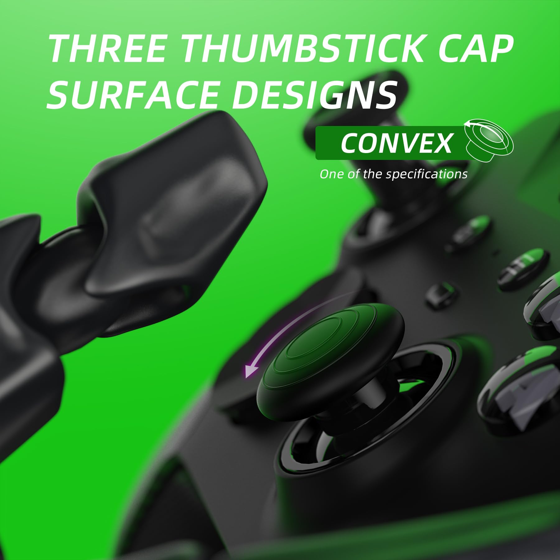 eXtremeRate 6 en 1 Joysticks Remplacement Métal pour Xbox One Elite Series 2/ Elite 2 Core Manette (Modèle 1797) - Noir