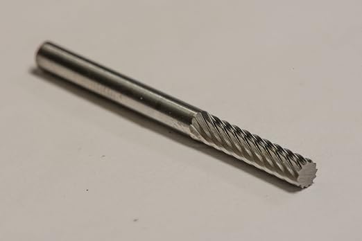 Fresa de carburo sólido SA-43 corte simple 1/8" x 9/16" miniatura 6