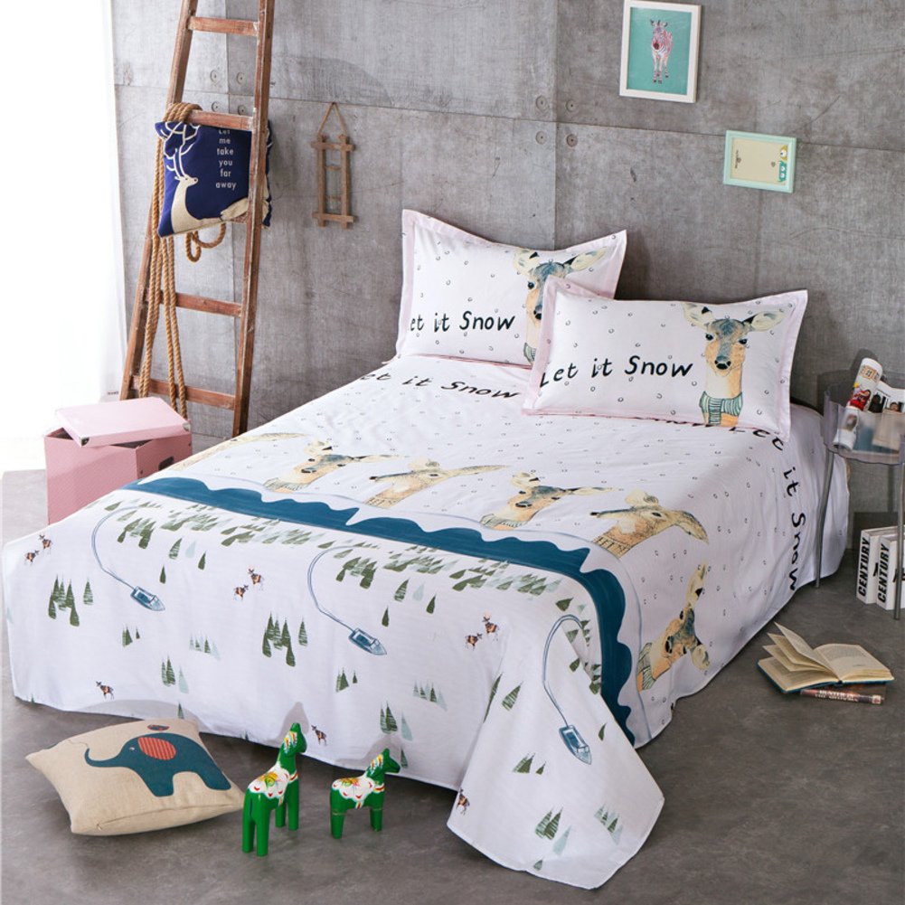 Coton sergé lin pour lit double : profitez d'une douceur naturelle chaque nuit avec ce drap 200x230