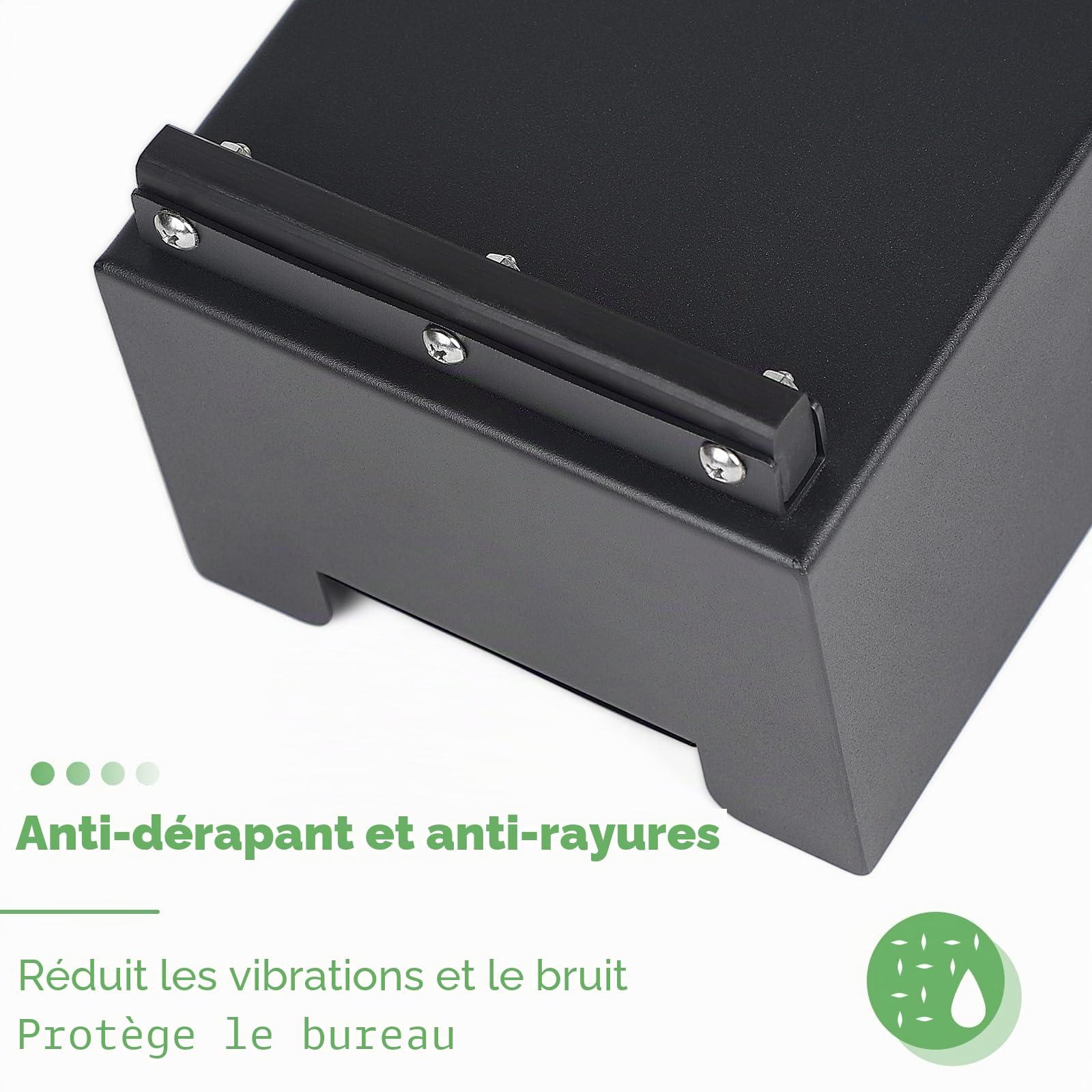 EFUTURETIME Boite Marc de Café 20 cm x 14,5 cm x 14 cm et Fonctions de Station Tassage, Bac a Cafe Knock Box avec Barre de Frappe Amovible pour Expresso