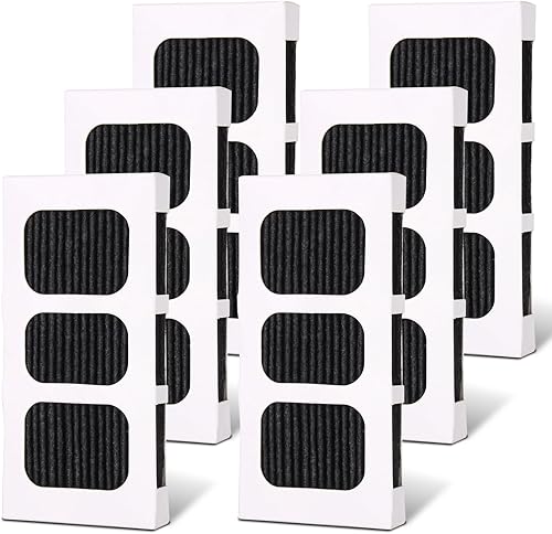 Paquete de 6 filtros de aire de repuesto para refrigerador, absorción fuerte de carbón activado, compatible con Frigidaire Paultra2, PureAir Ultra