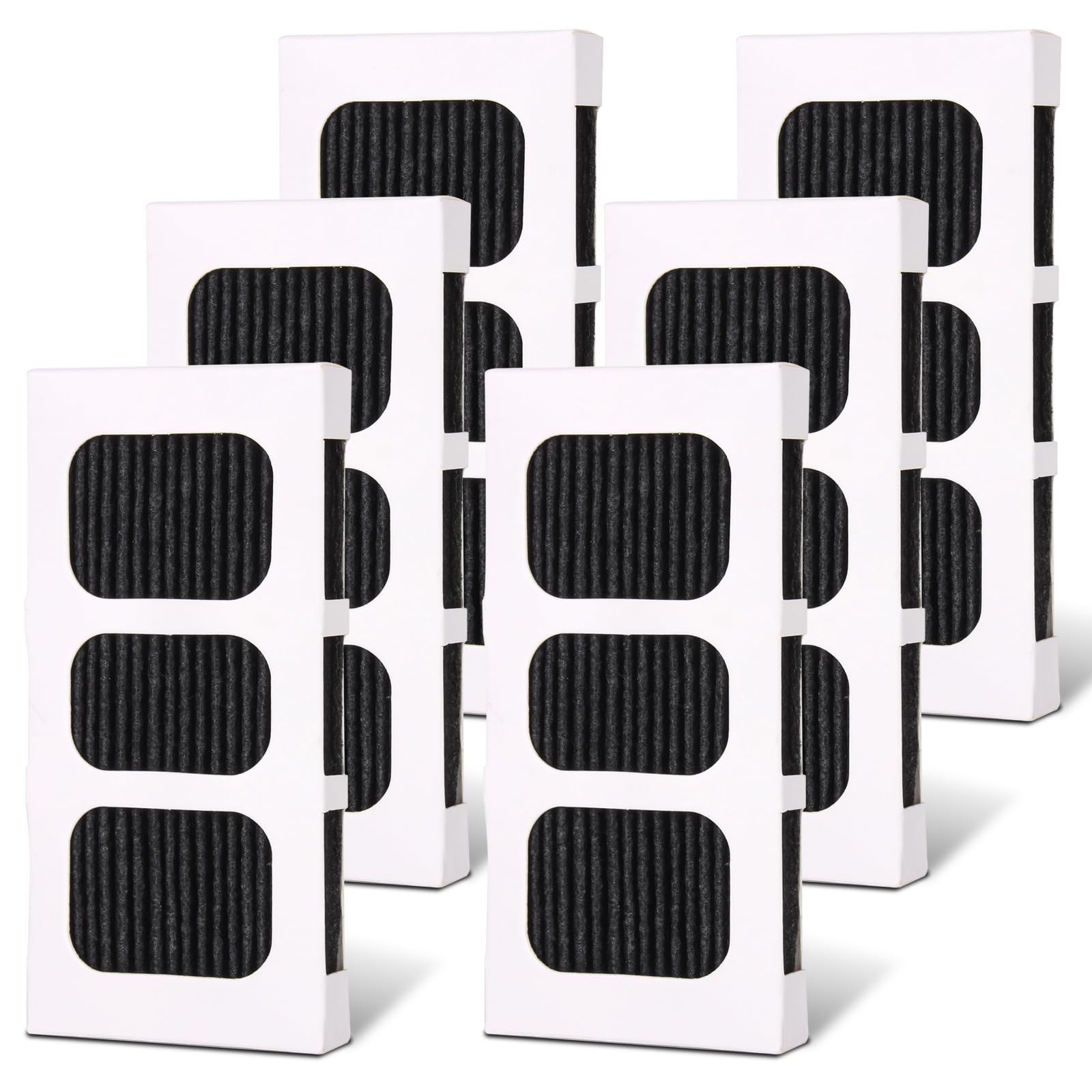 6 Pack Refrigerator Air Filter Replacement, Activated Carbon Strong Adsorption, Compatible with Frigidaire Paultra2, PureAir Ultra 2, Pure Air Ultra II and Electrolux Part Models