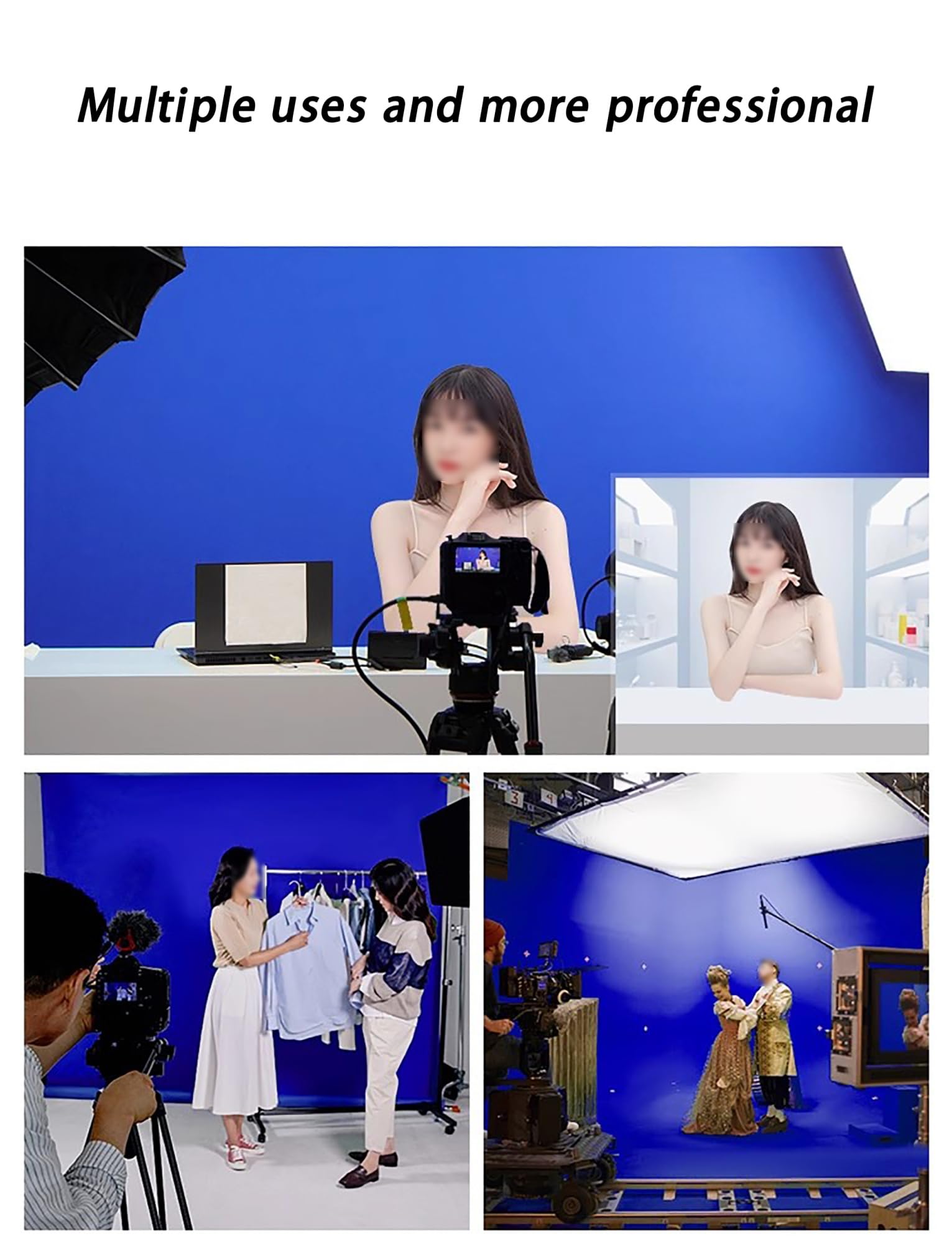 Sfondo Chroma Key professionale per la produzione di video e lo streaming live