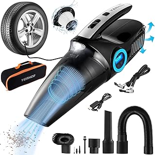 Car Vacuum Cordless Rechargeable, 4-in-1 10000Pa Car Vacuum Cleaner High Power Portable Vacuum Cleaner for Car, Mini Vacuum Handheld Vacuum Wet Dry Vacuum Cleaner for Car (Black)
