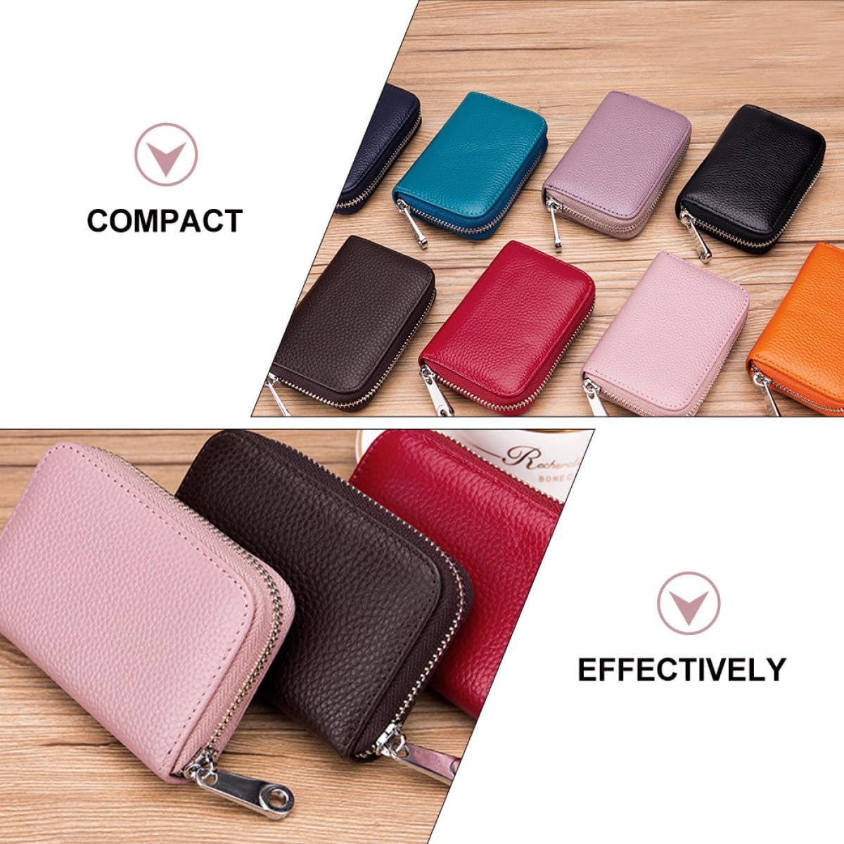 Alipis Anti-theft Rfid Blocking Accordion Card Wallet Small Portable Credit Card Holder Wine Red for Travel and Everyday Use