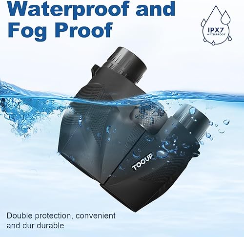Miniatura 6 de TOOUP Binoculares compactos de 12 x 25 para adultos y niños, prismáticos de alta potencia con visión clara de poca luz y ocular grande, binoculares