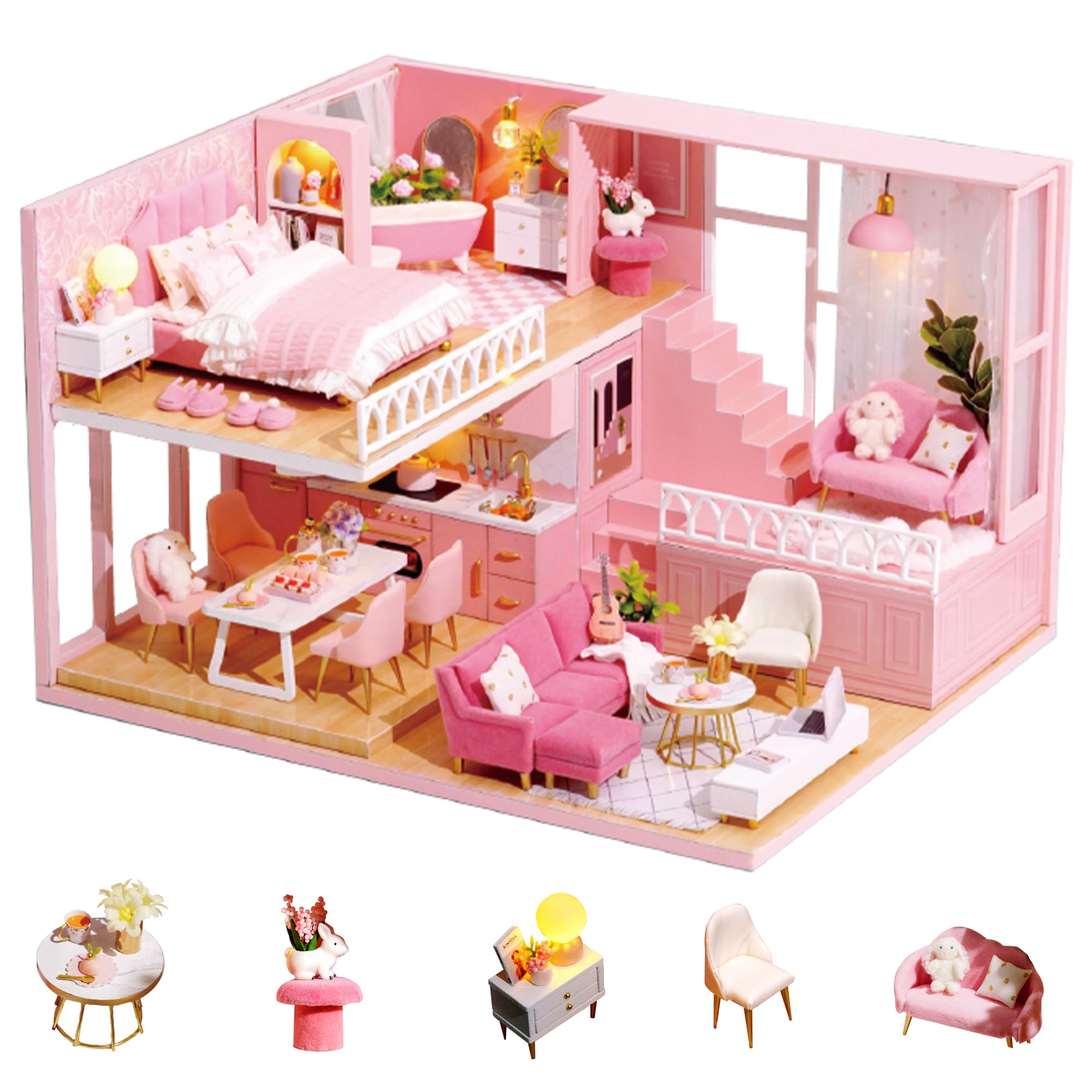 Amazon | Flever ドールハウス ミニチュア DIY ハウスキット