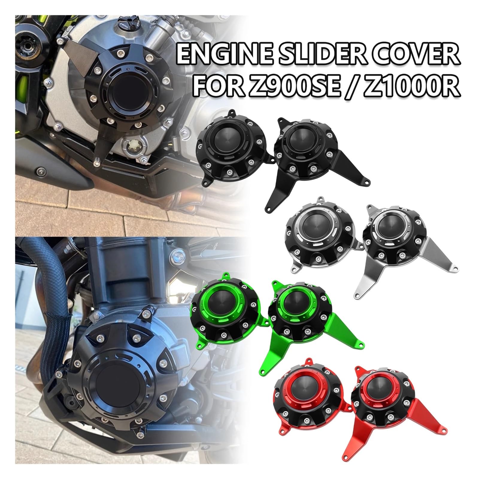 Handschützer Motorrad-Handschützer Für Z900 Z 900 SE Z1000R 2017-2024 | Motorrad-Motorschutzschutz, Antikollisionsschutz, Zubehör 2025(GREEN SET)