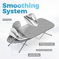 Vista 5 de KINGBOARD Tabletop Ironing Board, Small Ironing Boards with Iron Rest, Folding Iron Board, Extra Thick Cover, Portable Tabletop Ironing Board with