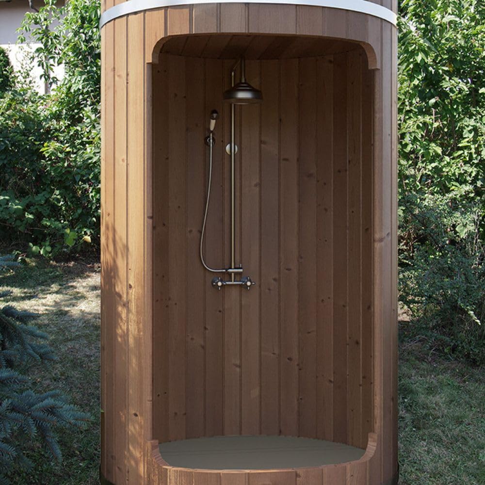 SaunaLife Backyard Barrel Shower Kit Model R3, Rain-Series Outdoor Shower 53