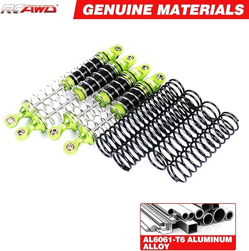 Miniatura 4 de RCAWD Amortiguadores delanteros traseros de aleación para Losi 110 Baja Rey 4WD Hammer Rey U4 Rock Racer Verde