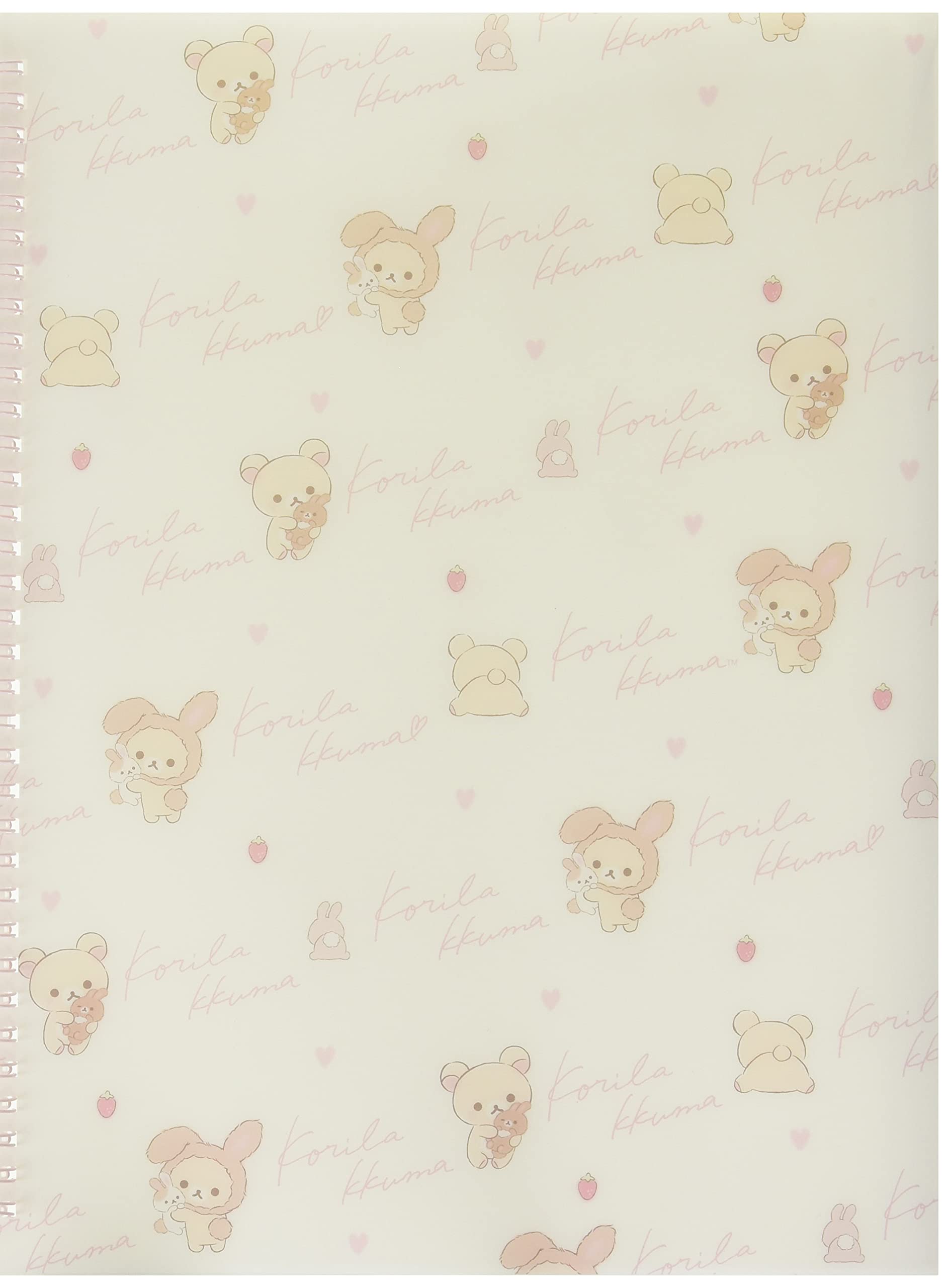 San-X Rilakkuma Ring Clear Holder Folder Multicolor PP File Japan