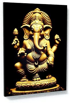 Sense Canvas Ganesha Hindu God 1 Canvas Art - Home Decor Wall Art Print Poster Painting Large 30x40 / 0.75"