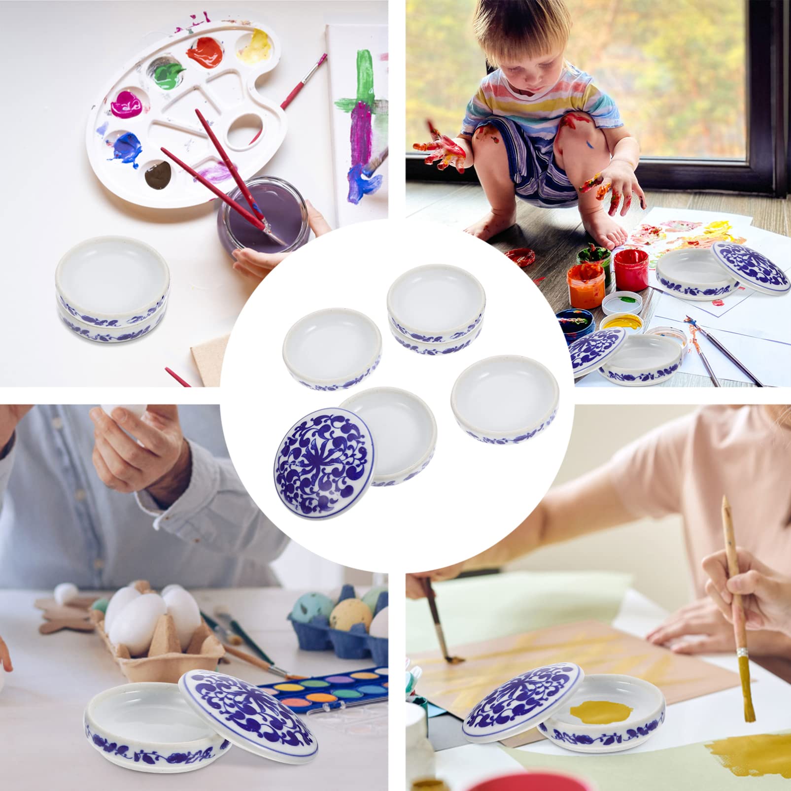 5 warstw tace do mieszania tacki do mieszania pigmentów akwarelowych paleta farb ceramicznych do malowania kolorów