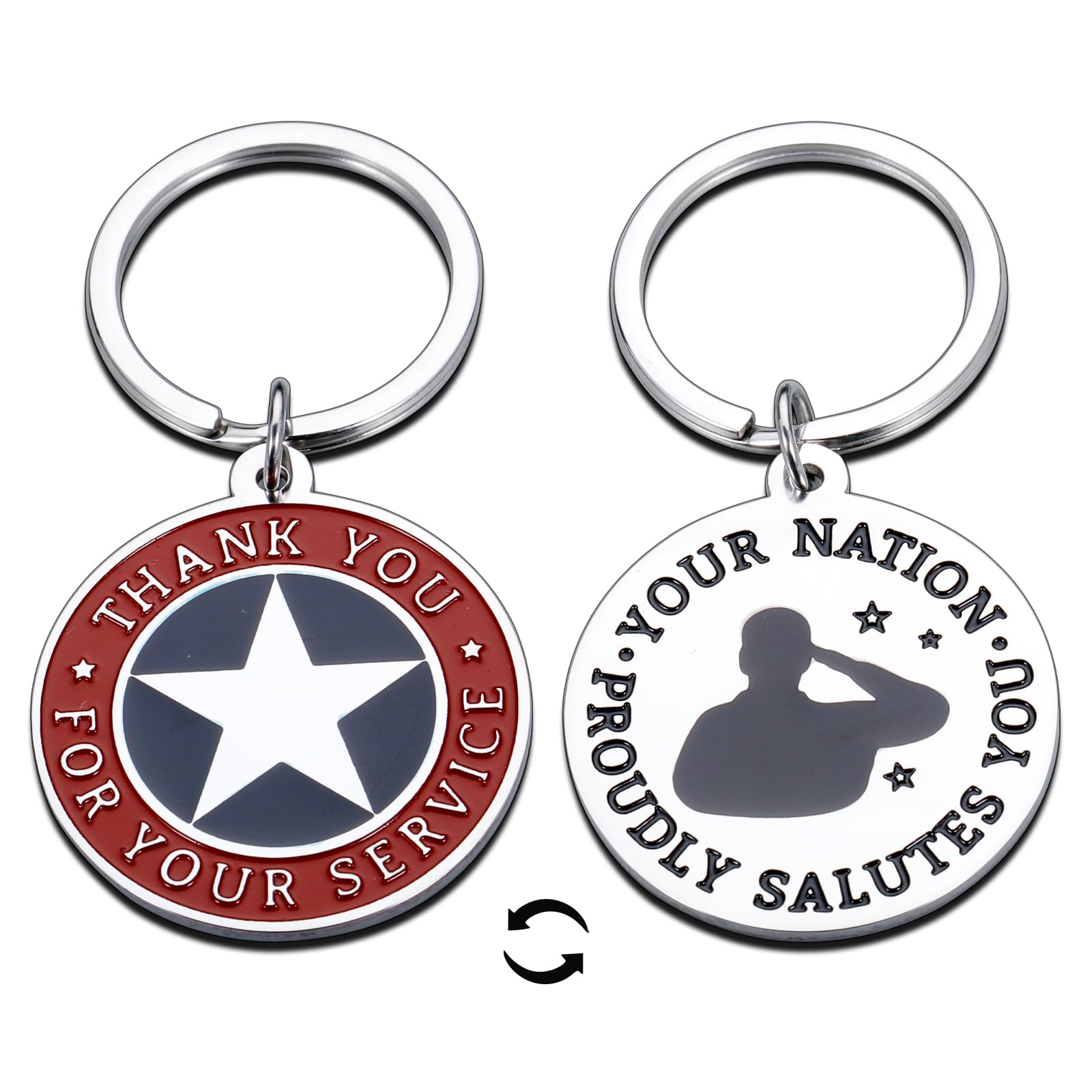 Christmas Stocking Stuffer Keychain Gifts for Veterans Thank You for Your Service Military Air Force Navy Appreciation Retirement Gifts for Men Gifts for Comrade in Arms Discharge Gifts for Men