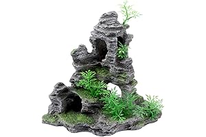 Saim Aquarium Decorations - Mountain View Stone Ornament