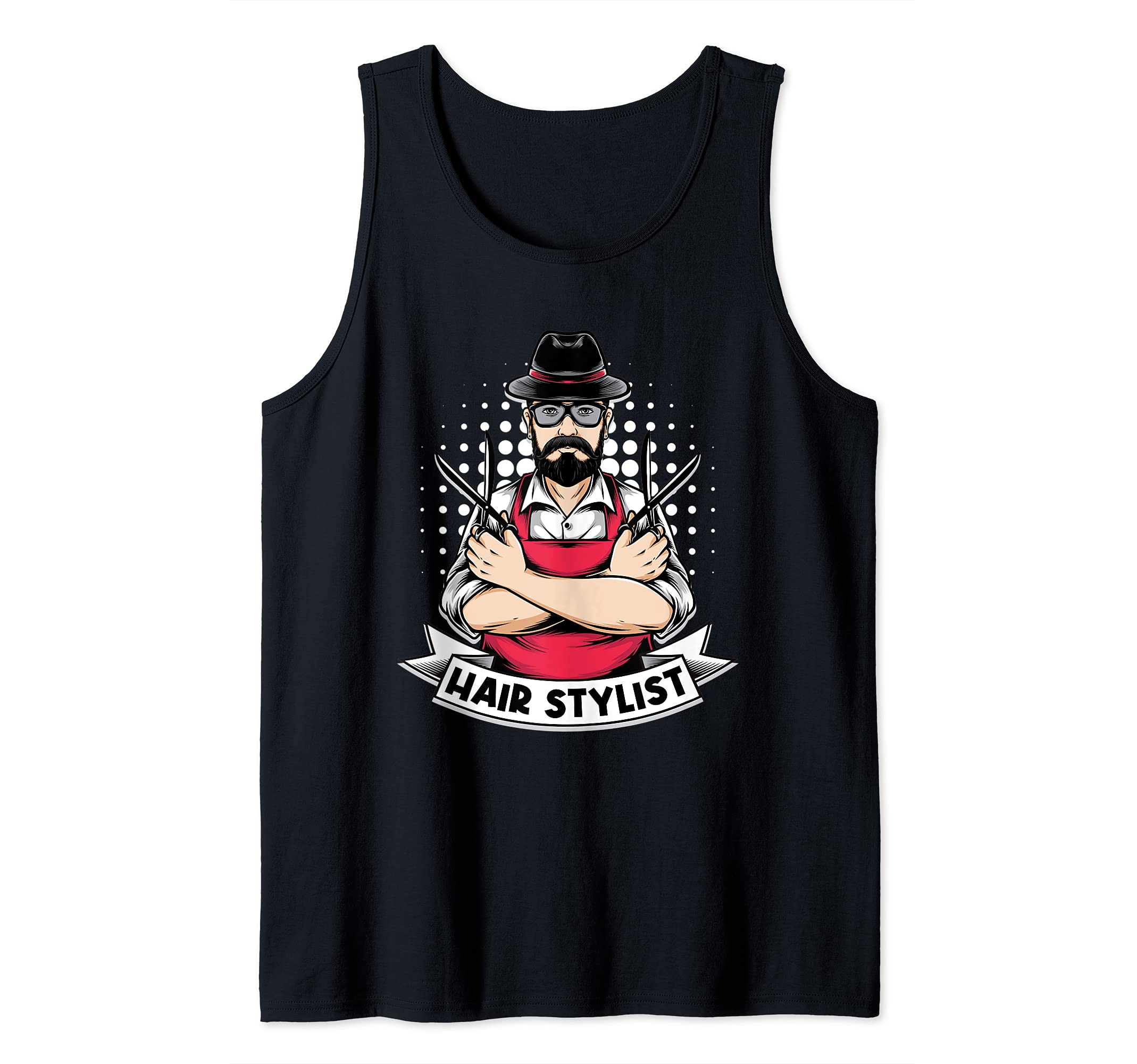 Hair Stylist Hair Stylist Scissors Esthetician Hairdresser Tank Top, Black