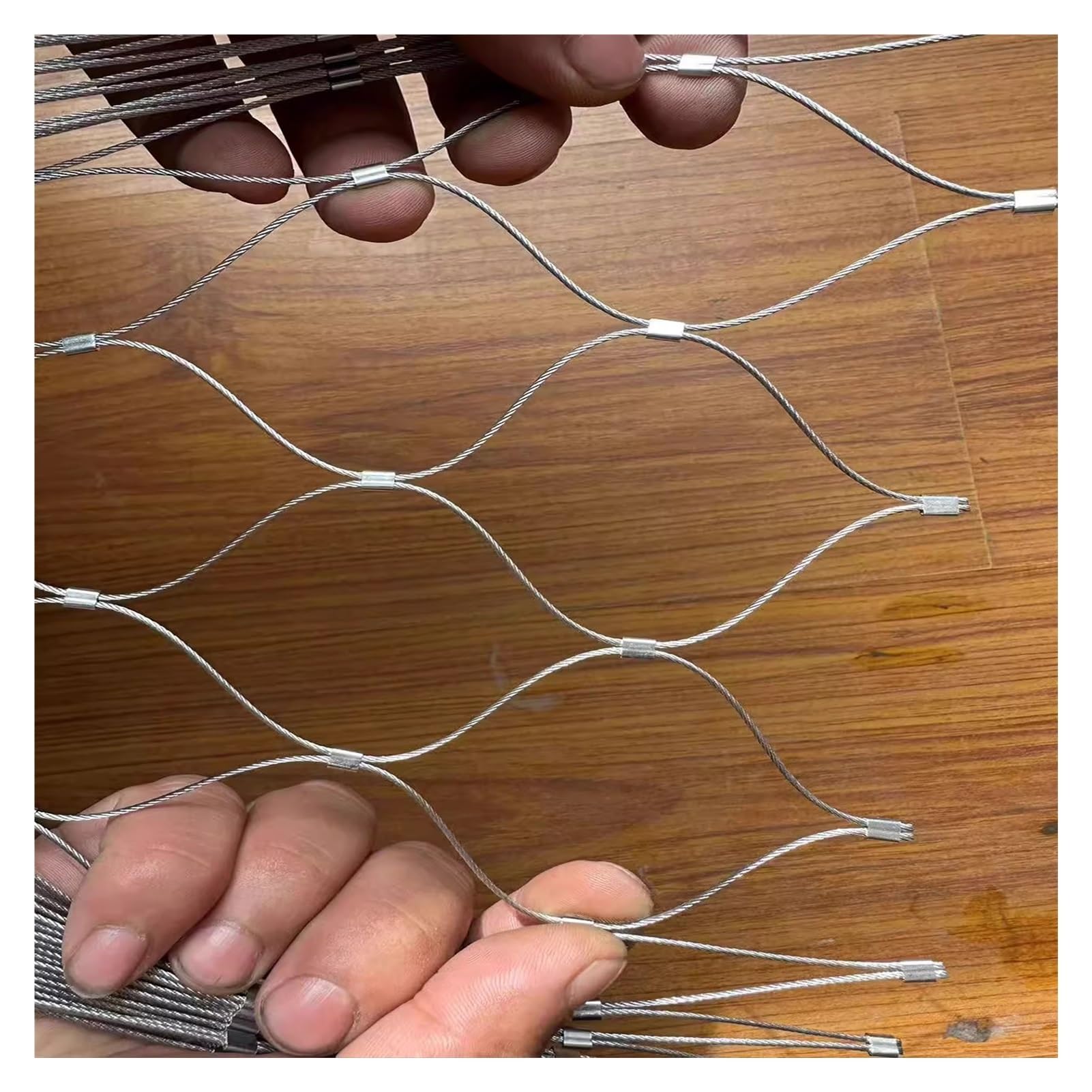 GJMSSMY 304 Stainless Steel Wire Mesh 2x6m Expandable Barrier Netting for Pets Poultry Garden Fencing Versatile Safety Railing Durable and Weather-Resistant
