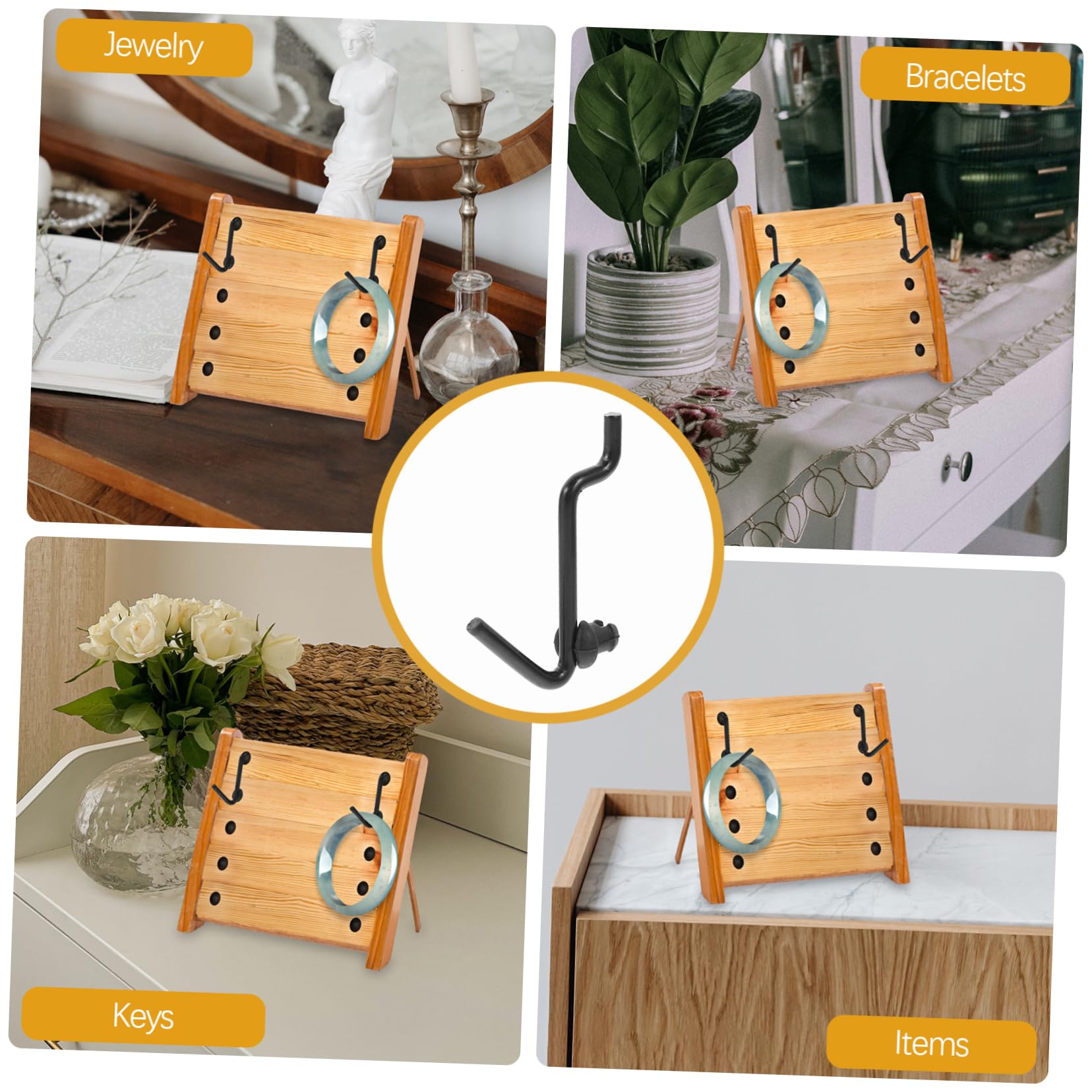 FUNOMOCYA Sturdy Pcs Plastic j Hooks Pegboard Accessories Inch Black for Displaying Jewelry Tools Retail Home and Workshop Organization