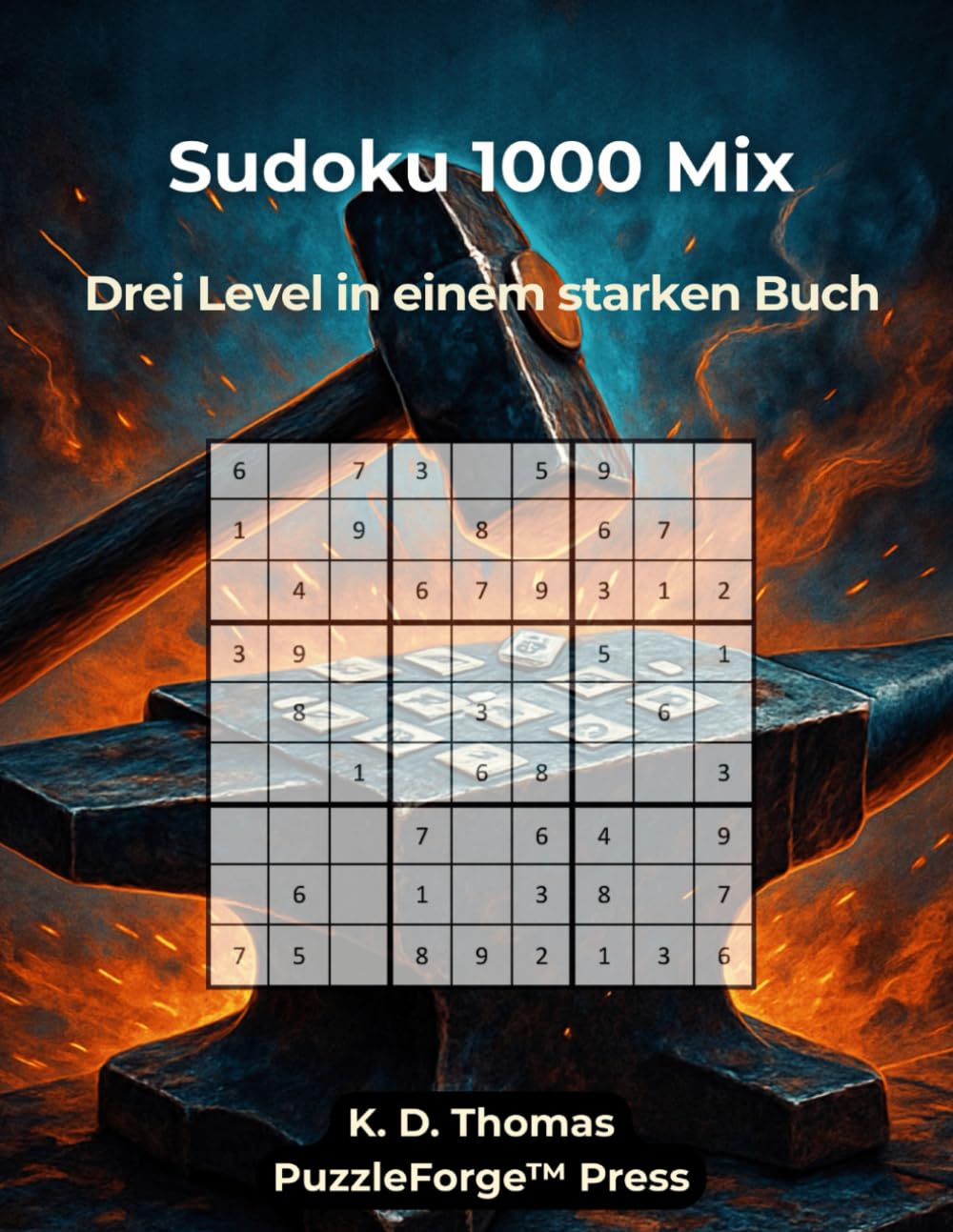 Sudoku 1000 Mix: 1000 Sudoku Mix – Drei Level, ein starkes Buch (PuzzleForge™ Sudoku Mix Schmiede-Reihe – Abwechslungsreiches Gehirntraining von leicht bis extrem)