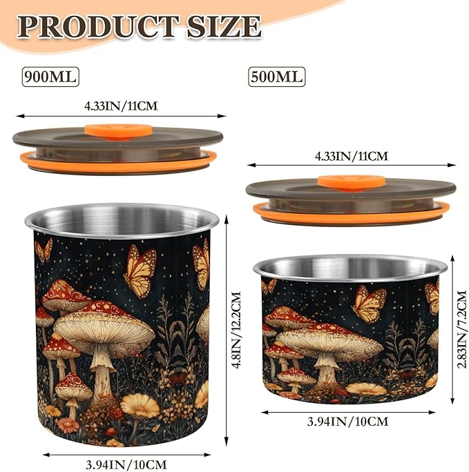 Contenedor de Almacenamiento de Café Acero Inoxidable 900ml miniatura 3