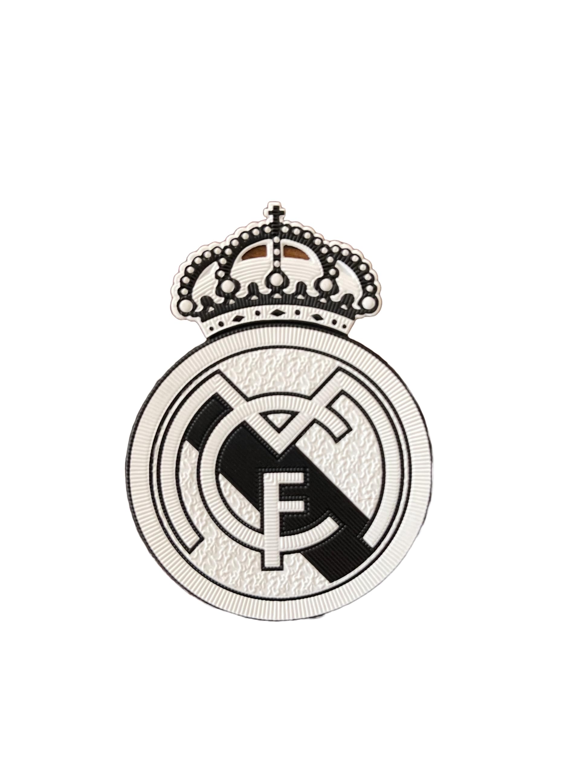 Amazon.com: Madrid Football Club Logo Patch, Black and White Crown Iron-On  Crest for Adult Mens Jersey 1 : Arts, Crafts & Sewing